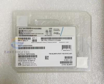 Intel DC P4510 Series 1.0TB, 2.5" PCIe 3.1 SSDPE2KX010T8DE NVMe U.2 SSD NEW - Image 1 of 3