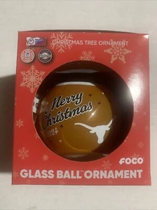 Texas Longhorns NCAA 2024 Christmas Glass Ball Ornament - Picture 1 of 3
