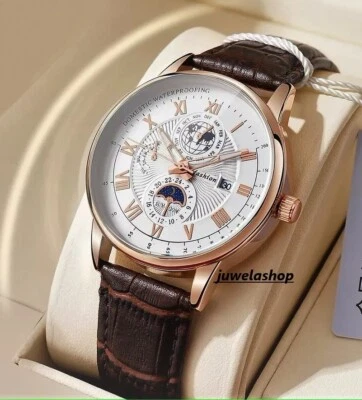 Business Herrenuhr mit Datum Stylische Männer Uhr Armbanduhr Gold Silber - Bild 1 von 3