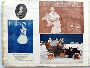 Antique Scrapbook 1910s Rare Ephemera Clippings Stories Poetry Americana - Imagen 1 de 12