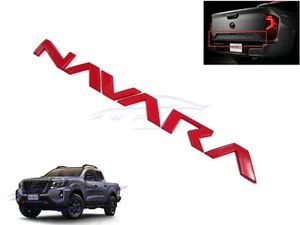 Red Rear Logo Badge Tailgate Trim Fits Nissan Navara Pro-4X 2WD 4WD 2021 - 2024 - Picture 1 of 6