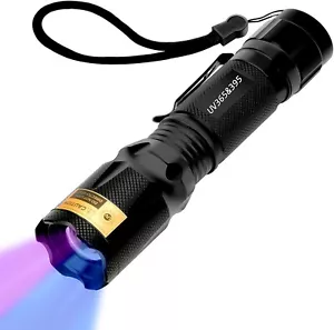 UV 365Nm 395Nm Flashlight UV Blacklight UV Glue Curing Rocks & Minerals Hunting - Picture 1 of 6