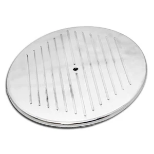 14 Inch Round Air Cleaner Top Ball Milled Polished Aluminum For Chevy Ford - Picture 1 of 1