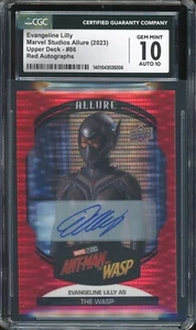 2023 UD Marvel Allure Evangeline Lilly as The Wasp Red Autograph Auto CGC 10 - Picture 1 of 2