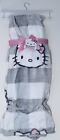 Sanrio Hello Kitty Gray Gingham Plush Oversized Throw Blanket 50"x70" Pink Bow