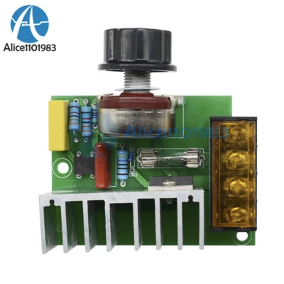 4000W 220V AC SCR Voltage Regulator Dimmer Thermostat Electric Motor Controller - Image 1 of 4