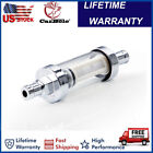 3/8" Inline Fuel Filter For Motorcycle Car Clear View Glass Reusable Washable