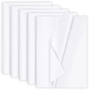 130 Blatt 20"x14" Weiß Geschenk Seidenpapier Großpackung für Geschenktüten Weihnachten W... - Bild 1 von 6