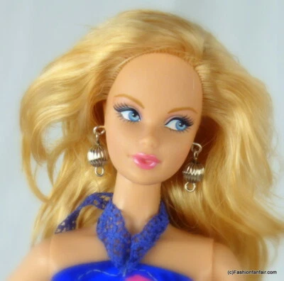 Silver Ornament Metal Custom Handmade Earrings 4 Barbie Jewelry accessory - Image 1 of 4