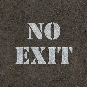 No Exit Sign Stencil - Large No Exit Template by CraftStar - Picture 1 of 4