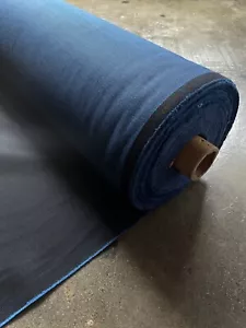 11 oz Black Denim with Blue Weft Cotton Poly Blend USA MADE Fabric By the yard - Picture 1 of 4