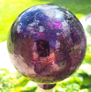 Glaskugel Gartendeko Kugel lila 15cm Rosenkugel Glas Gartenkugel Bauernkugel - Bild 1 von 8