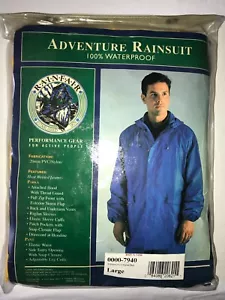 NOS RAINFAIR Adventure RAIN SUIT 100% Waterproof 0.20mm PVC/Nylon YELLOW Adult L - Picture 1 of 10