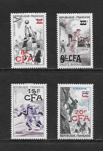 REUNION SCOTT 318 - 321 MH VF SET - 1956 CFA SURCHARGE ISSUE - Picture 1 of 2