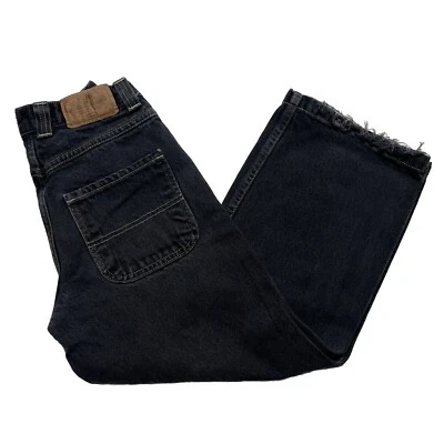 Vintage Old Navy Denim Jeans Boys Youth Size 8 Regular Fit Dark Wash Gray Grunge - Image 1 of 4