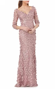 Carmen Marc Valvo Infusion 3D Neuheit Kleid (Größe 8) - Bild 1 von 1