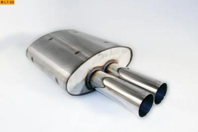 Fox Scarico Sportivo BMW 5er E39 Touring 520i 523i 525i 528i 2x76mm Terminali - Immagine 1 di 3