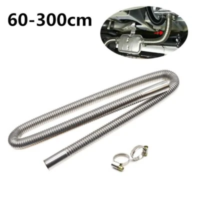 60-300cm Car Auto Air Parking Heater Exhaust Pipe W/ 2 Clamps Fuel Tank Exhaust - Image 1 of 4