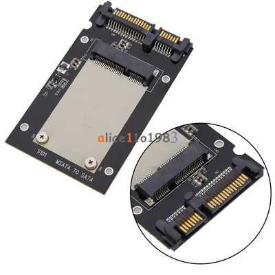 Schwarz Mini PCIE PCI-E SSD mSATA zu 2,5" SATA3 Konverter mSATA-SATA Adapter Karte - Bild 1 von 4