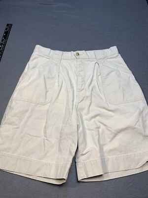 Плиссированные шорты Eddie Bauer для взрослых 16 женщин хлопок цвета слоновой кости - Изображение 1 из 4