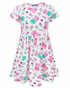 Peppa Pig Girls 1-1.5 Years Short Sleeve Skater Dress - Picture 1 of 9