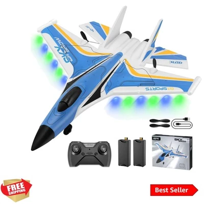 Jet de combate G1 RC para niños y adultos - Fácil de volar con estabilizador giroscópico de 6 ejes Foto 1 de 4