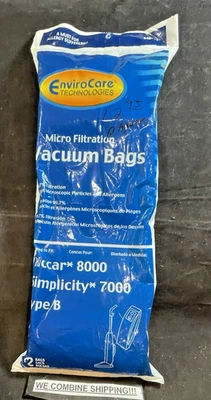 NEW ENVIROCARE MICRO FILTER VACUUM BAGS RICCAR 8000. +, 12 BAGS - Image 1 of 4