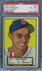 Topps Dom DiMaggio 1952 espalda negra #22 PSA 6 EX-MT - Imagen 1 de 2