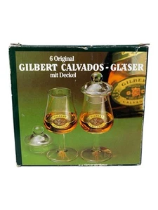 6 Original Gilbert Calvados Gläser mit Deckel - mit OVP - Bild 1 von 4