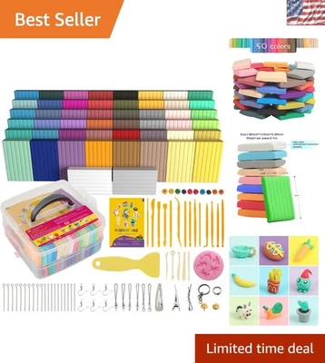 Dynamic 50-Color Polymer Clay with Sculpting Tools - Inspire Young Creators - Image 1 of 4