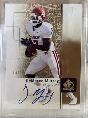 2011 SP Authentic Autographs Gold #34 DeMarco Murray  Auto RC 04/15 - Image 1 of 3