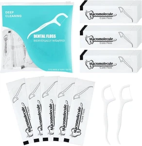 Individually Wrapped Dental Floss Picks Bulk Disposable Flos - Picture 1 of 7