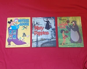 Ein großes goldenes Buch Menge 3 Vintage Mary Poppins Das Dschungelbuch Mutter Gans Disney - Bild 1 von 12