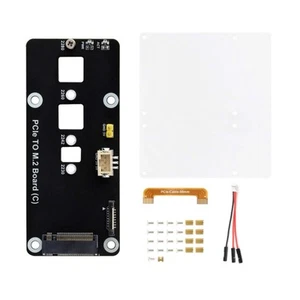 Black PCIe to M.2 NVMe SSD Adapter Board Accessories For Raspberry Pi5 Gen2 Gen3 - Afbeelding 1 van 11