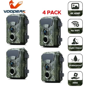 4 Pack Campark Mini 48MP Game Trail Deer Camera 4K Wildlife Hunting Game Cam - Picture 1 of 11