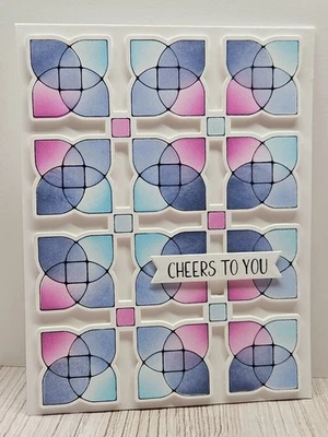 Handmade Greeting Card Keepsake Quality ocbrandy  pink cheers - Image 1 of 2