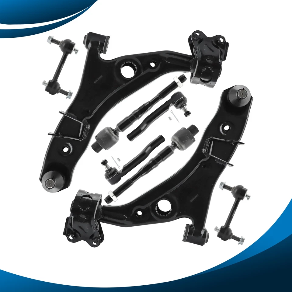 8pc Front Lower Control Arm Sway Bar Tie Rod For 2007-2014 Ford Edge Lincoln MKX - Image 1 of 4