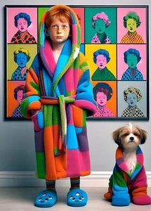 QPuzzles 1000 Piece Jigsaw Puzzle - Audrey's Hatbox - Pop Art Pajama Party - Picture 1 of 1