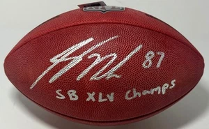 Packers JORDY NELSON Signed Authentic Wilson Duke Football AUTO w/ SB XLV - BAS - Picture 1 of 2