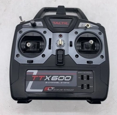Tactic  RC  Airplane SLT 2.4ghz TTX600 Transmitter W/TR624 Receiver VG - Image 1 of 2