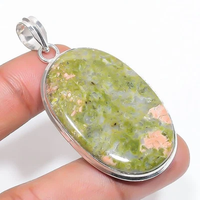 Unakit Edelstein handgefertigt ethnisch 925 Sterlingsilber Schmuck Anhänger... - Bild 1 von 4