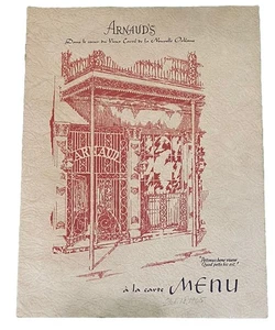 Menú restaurante Arnaud's vintage años 60 barrio francés Nueva Orleans Louisiana LA - Imagen 1 de 6