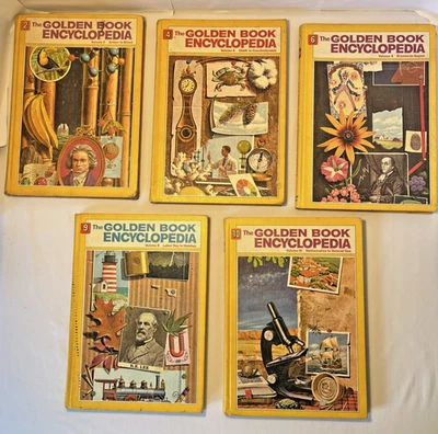 Golden Book Encyclopedia 1969 Edition Volumes 2, 4, 6, 9, 10 Children's Books - Image 1 of 4