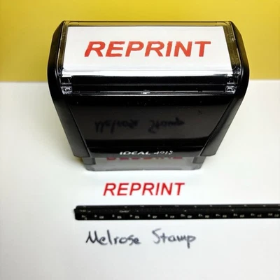 Reprint Rubber Stamp Red Ink Self Inking Ideal 4913 - Image 1 of 4