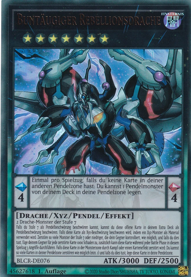 Yu-Gi-Oh! Crystal Revenge - #076 Buntäugiger Rebellionsdrache Ultra Rare DE - Bild 1 von 1