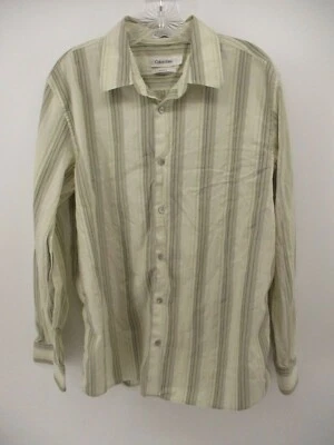 Camisa Calvin Klein Grande Manga Larga Calce Moderno Rayas Abotonada - Defectuosa Foto 1 de 4