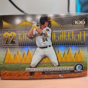 2024 Bowman Chrom Baseball Dachgeschoss Forrester Top 100 #BTP-92 Pittsburgh Pirates - Bild 1 von 2