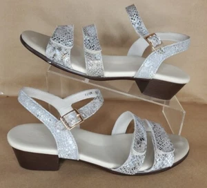 SAS Tripad Savannah hochhackige Damen-Sandalen Metallic-Silber Größe 11,5 M - Bild 1 von 6