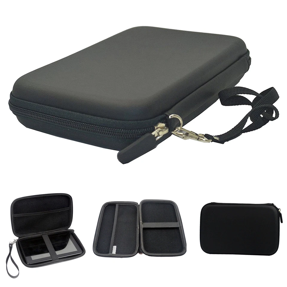 7 Inch Hard Shell Carry Bag Zipper Pouch Case For Garmin Nuvi TomTom Sat Nav GPS - Image 1 of 4