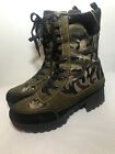 Women's Bamboo Camouflage Zip Up Fashion Boots Size 10